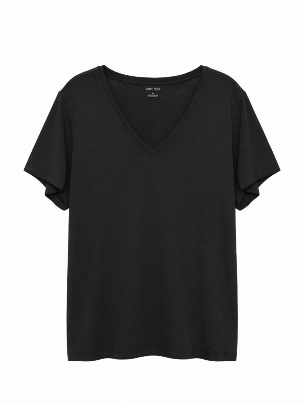 Dept 222 Women's V-Neck Short Sleeve Tee Black Size 2X Cotton Modal